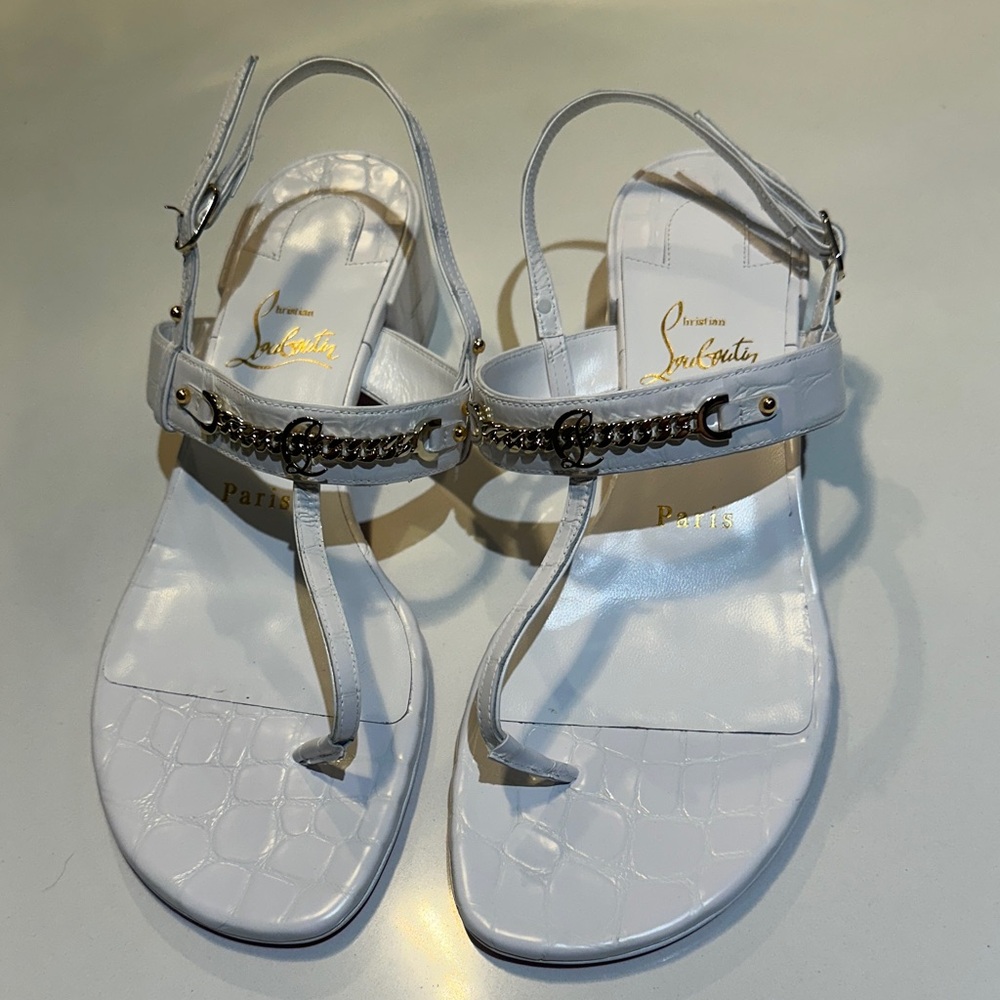 Christian Louboutin Elegant White Sandals